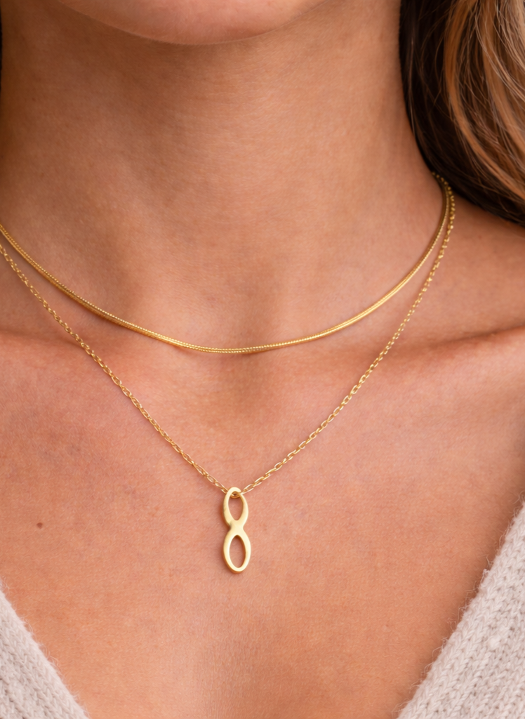 Collier infini femme doré