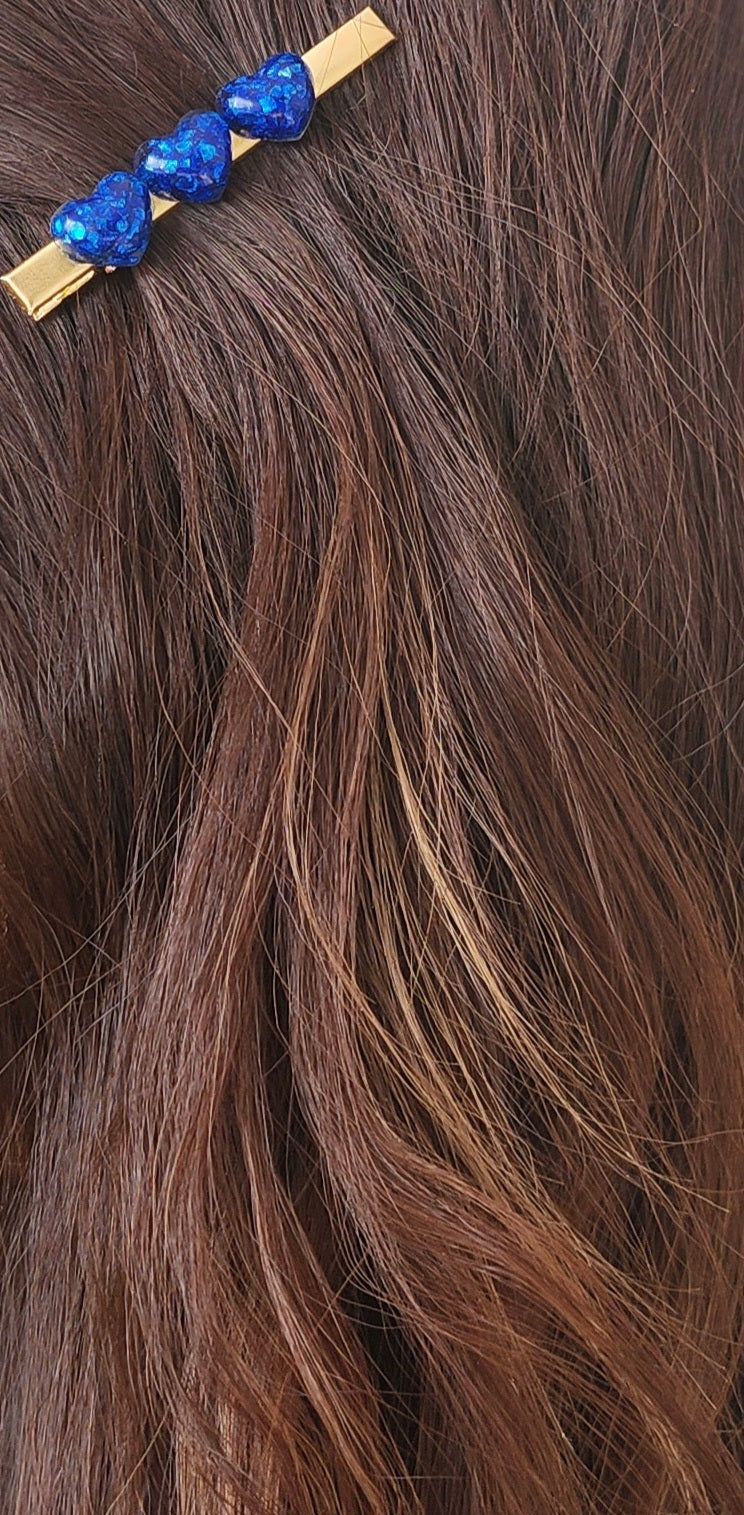 Pince cheveux cœurs