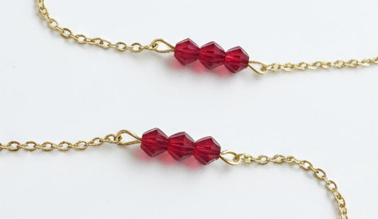 bracelet perles rouge