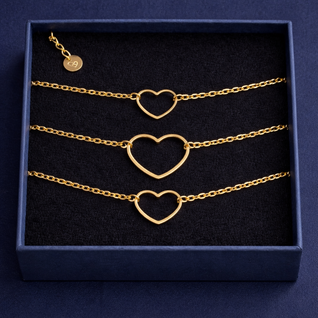 bracelets coeur maman deux filles