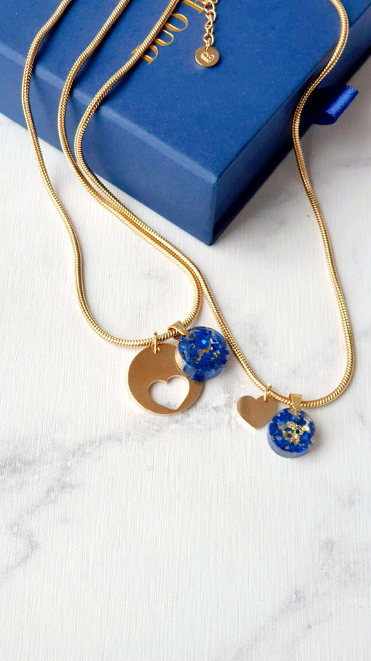collier coeur mère fille