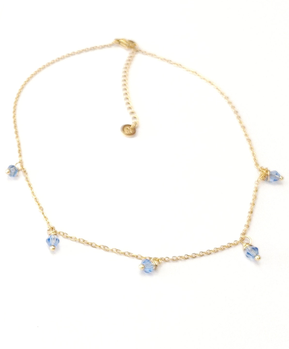 collier acier bleu