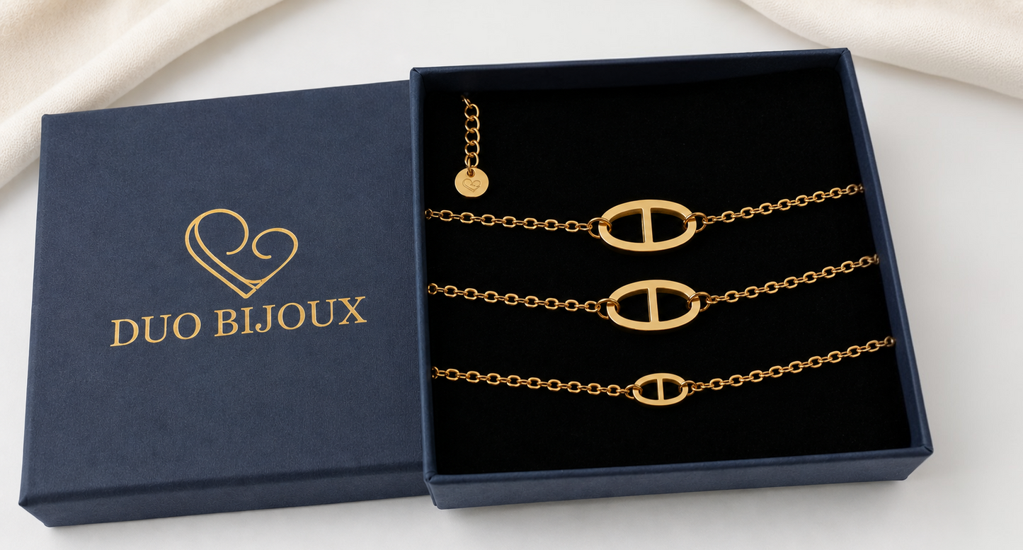 Trio de Bracelets parents enfant