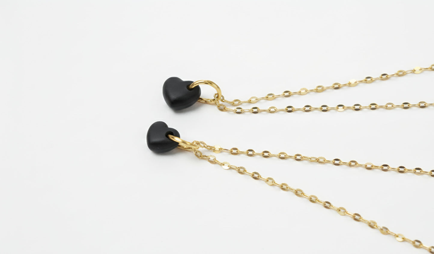Collier Mère–Fille Cœur Noir