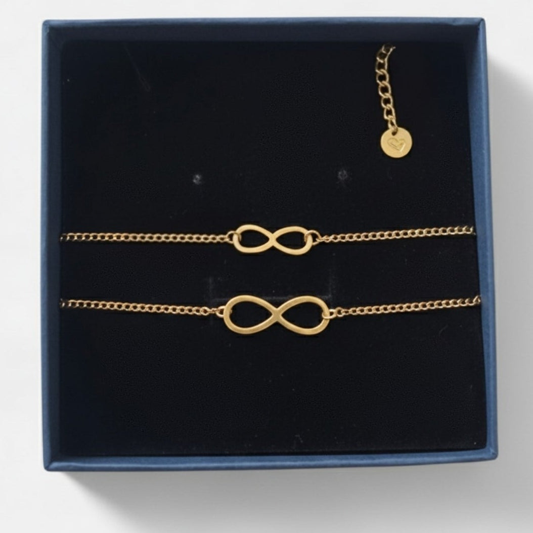 Bracelet infini duo bijoux