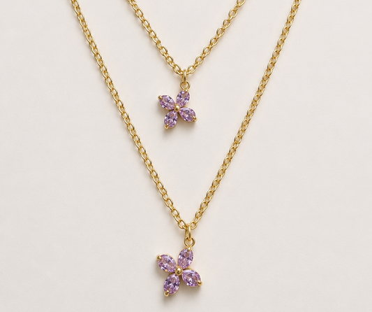 Deux collier fleurs