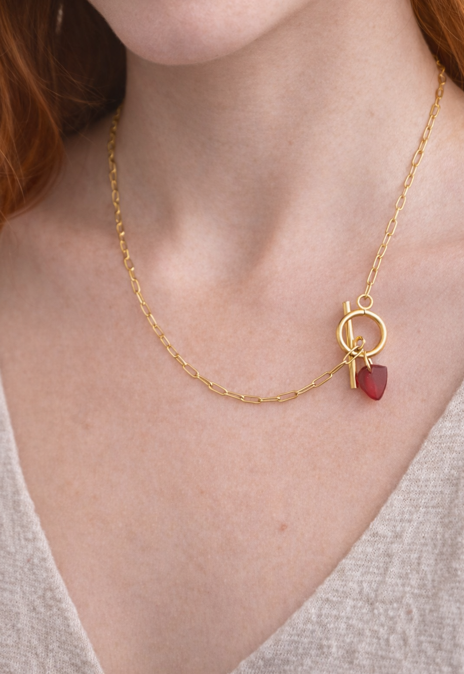 Collier fushia 2