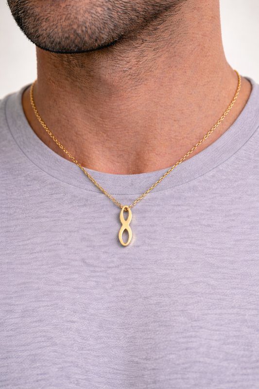 Collier infini homme doré 