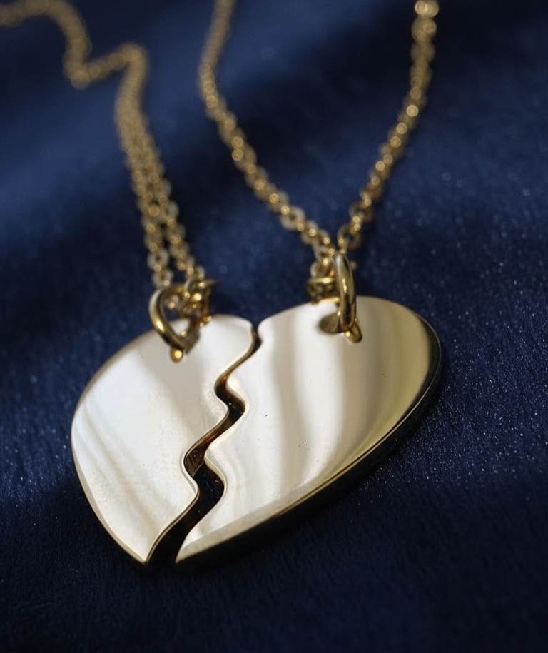 Pendentif moitie coeur a partager
