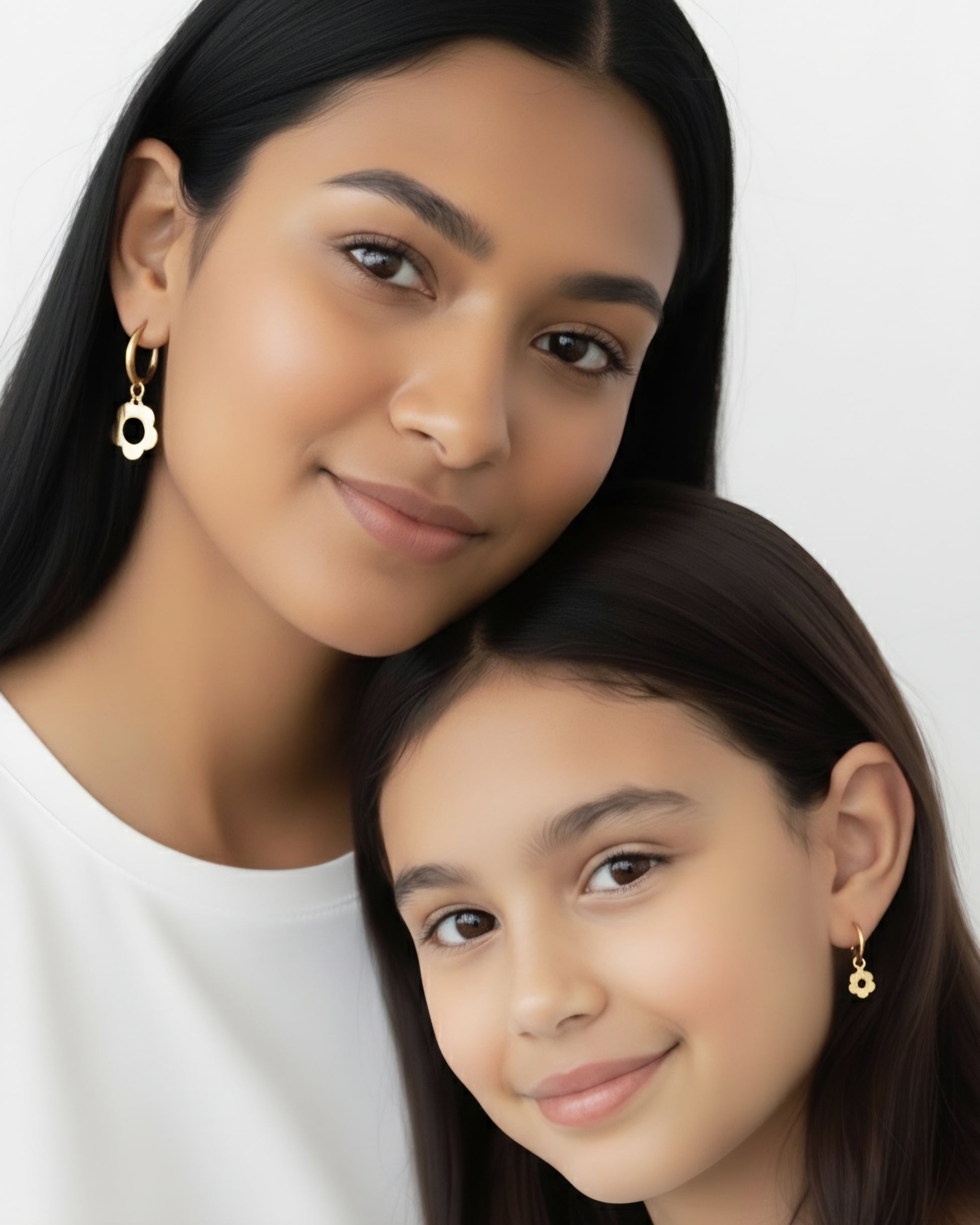 boucle d'oreille fleur acier