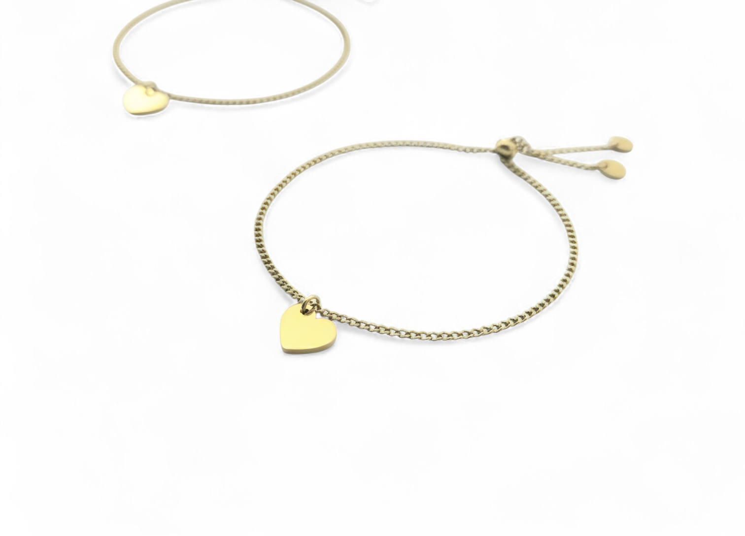 bracelet coeur ajustable