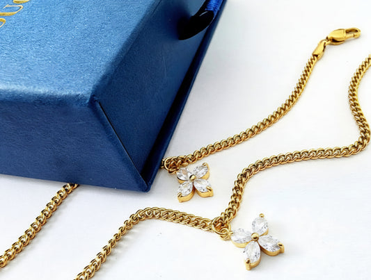 Duo de Bracelets Fleur Blanche