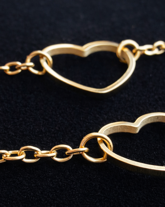 Bracelets Duo Cœur Mère Fille - Acier 18K