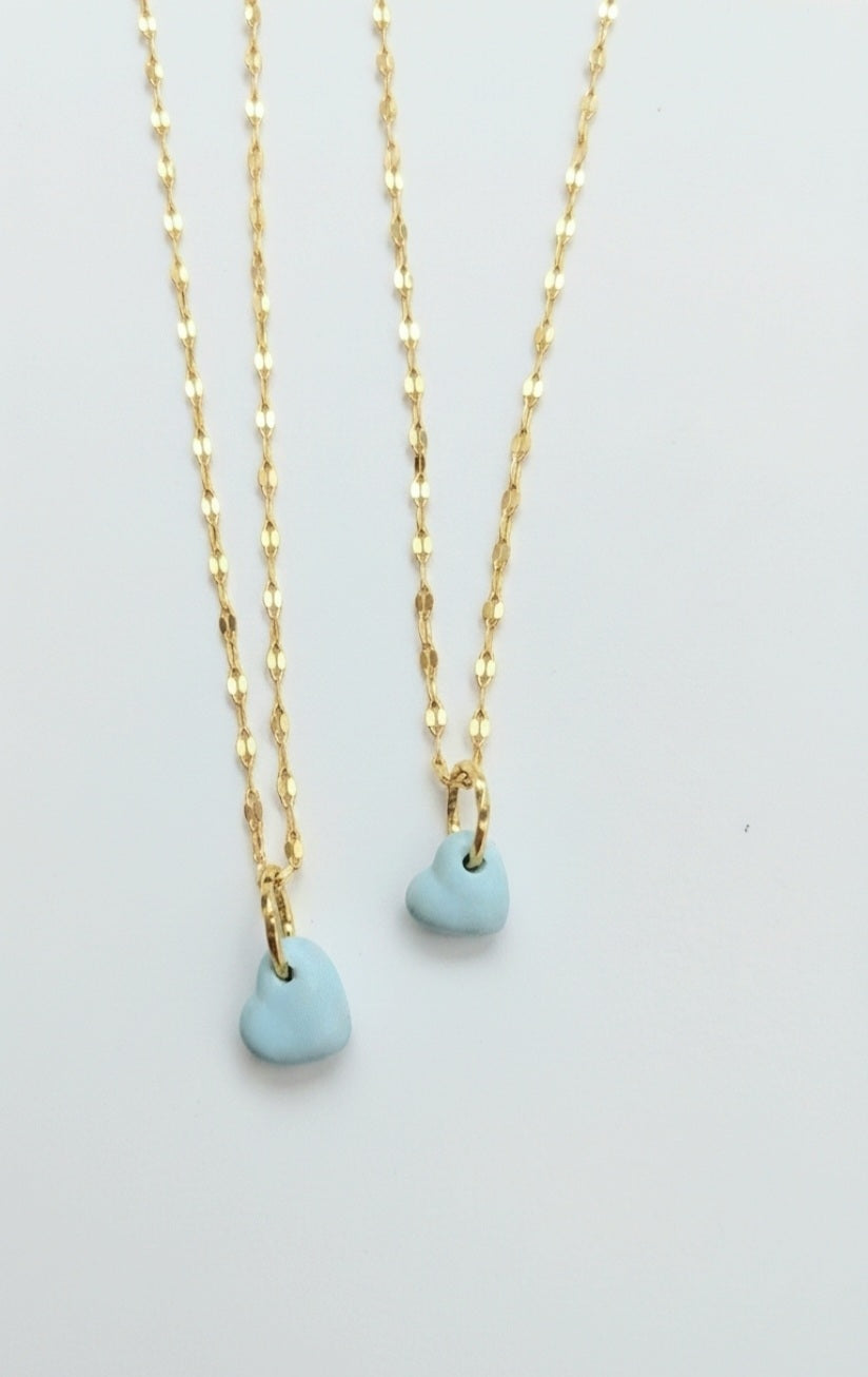 Collier Mère–Fille Cœur Noir